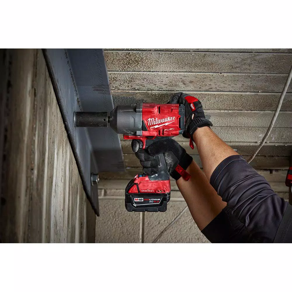 Milwaukee M18 FUEL ONE-KEY 1/2 in. High Torque Impact Wrench Kit with (2) 5.0 Ah Batteries