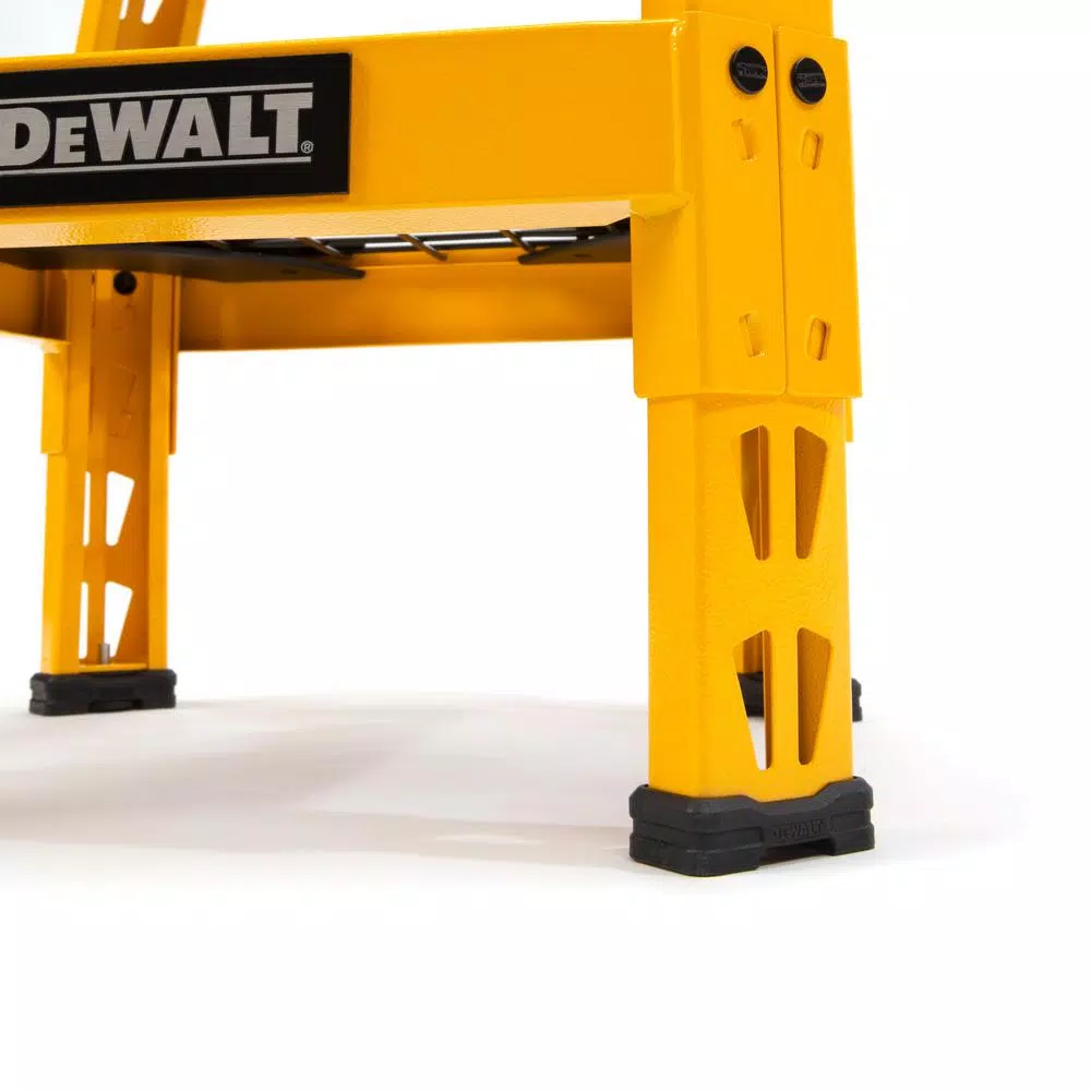 DEWALT Heavy-Duty Swivel Shop Stool with Storage Shelf, 300 lb Capacity, Steel Frame