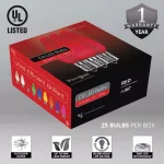 Wintergreen Lighting OptiCore C9 LED Red Smooth Opaque Christmas Light Bulbs, 25-Pack thumbnail 2