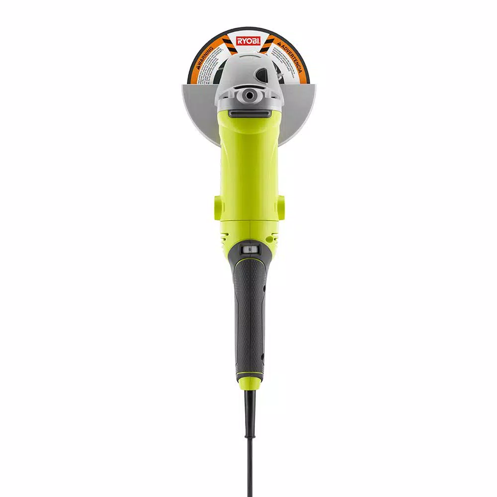 RYOBI 7 in. 10 Amp Corded Angle Grinder with Variable Speed, 6500 rpm