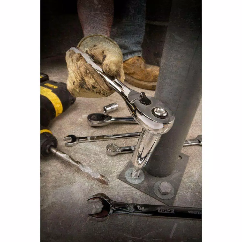DEWALT 200-Piece Mechanics Tool Set with 1/4 in., 3/8 in., and 1/2 in. Drive, Polished Chrome