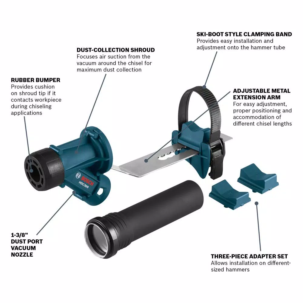Bosch HDC300 Dust Collection Attachment for SDS-Max and Spline Rotary Hammers