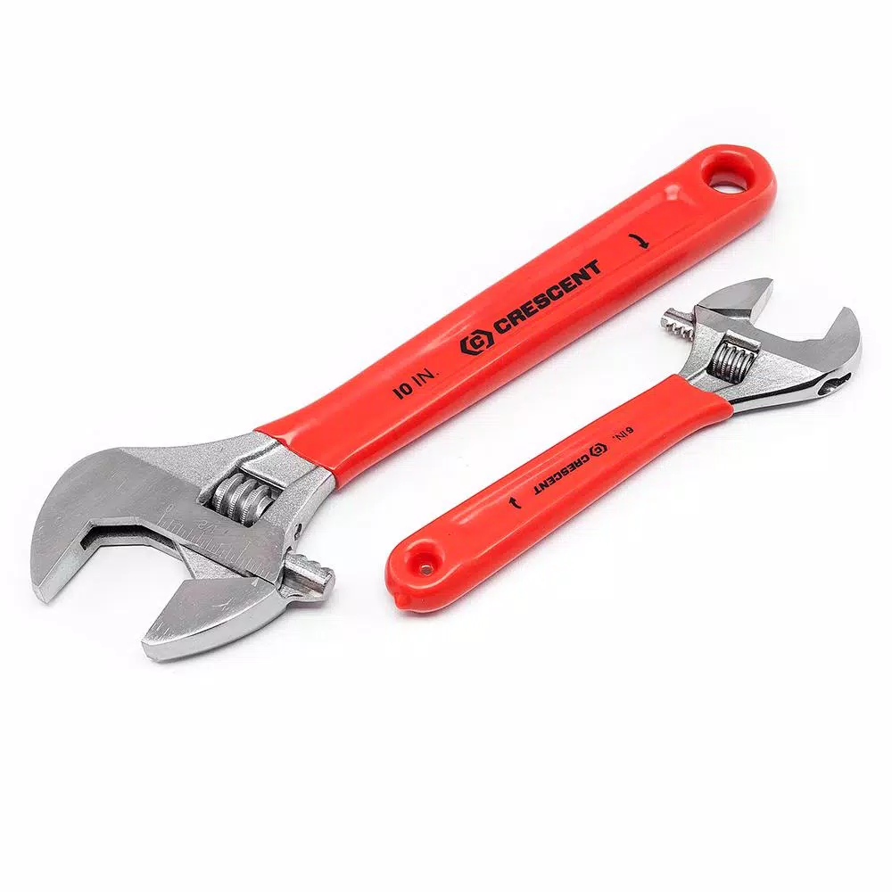 Crescent 3-Piece Adjustable Wrench Set with Cushion Grip and Laser Etched Scale