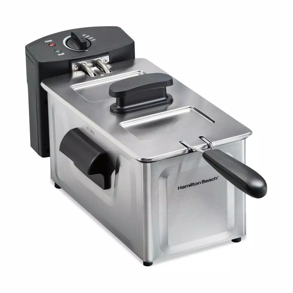 Hamilton Beach 2 Qt. Stainless Steel Deep Fryer with Adjustable Thermostat, 1500W