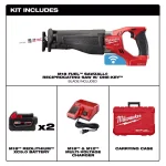 Milwaukee M18 FUEL ONE-KEY Reciprocating Saw Kit with Two 5.0 Ah Batteries and Charger thumbnail 2