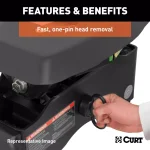 CURT A20 5th Wheel Hitch with R20 Roller and Ram OEM Puck System Adapter, 20,000 lbs. Capacity thumbnail 7
