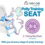 Babyloo Bambino 3-in-1 Convertible Toddler Potty Trainer and Step Stool - Blue thumbnail 3