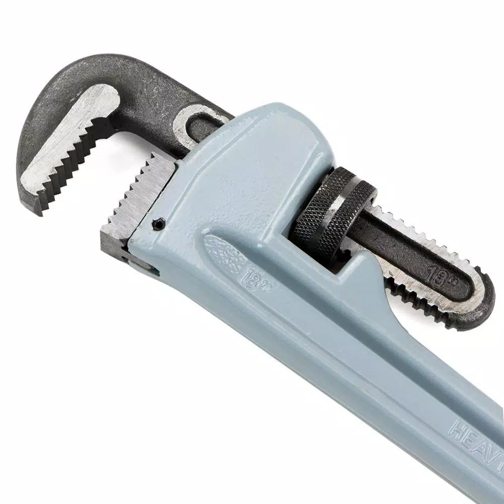 Stark 3-Piece Aluminum Pipe Wrench Set, 14 in., 18 in., and 24 in. Straight Pipe Wrenches