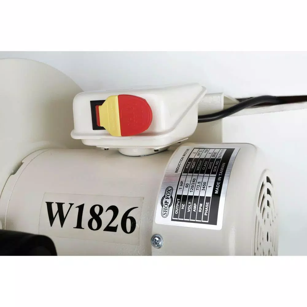 Shop Fox Wall-Mounted Dust Collector, 537 CFM, 1 HP, 110V/220V Woodworking Dust Extraction System