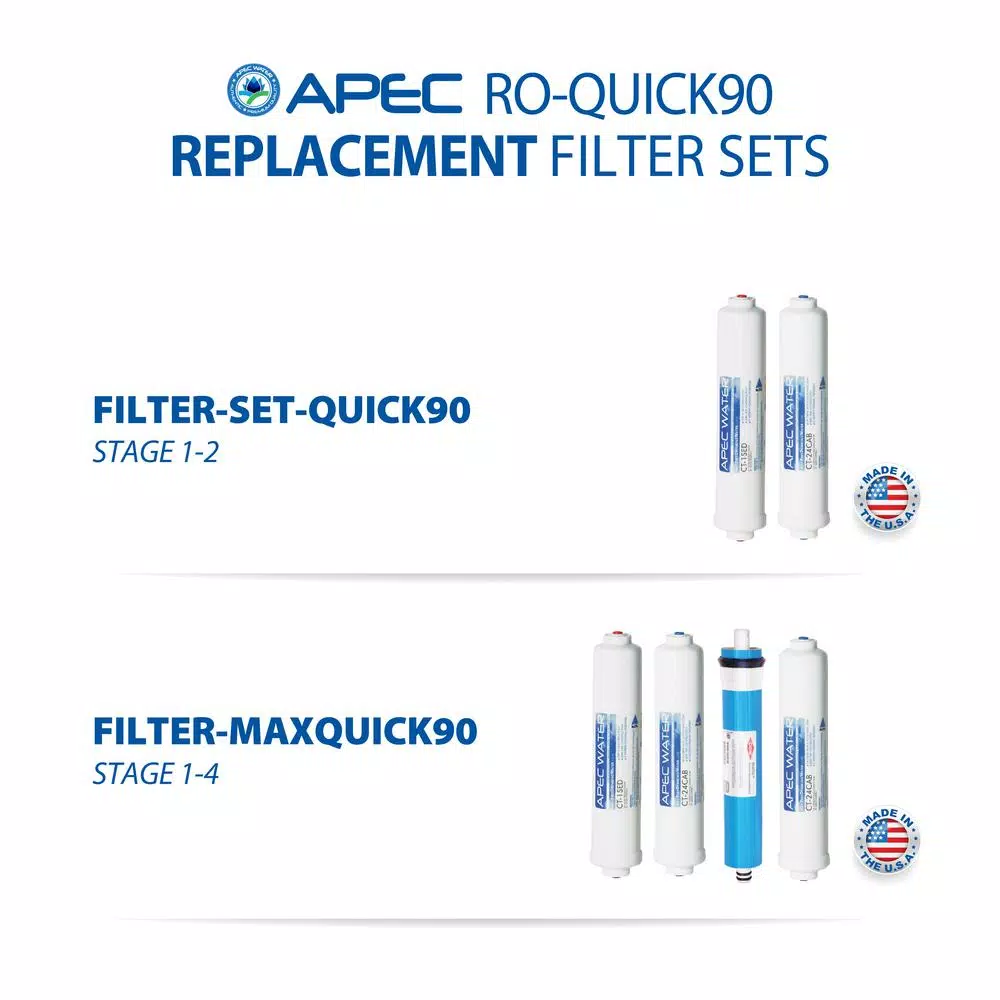 APEC Water Systems APEC RO-QUICK90 4-Stage Under-Sink Reverse Osmosis Drinking Water Filtration System