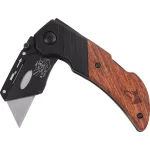 Husky Wood Handle Folding Lock-Back Utility Knife thumbnail 4
