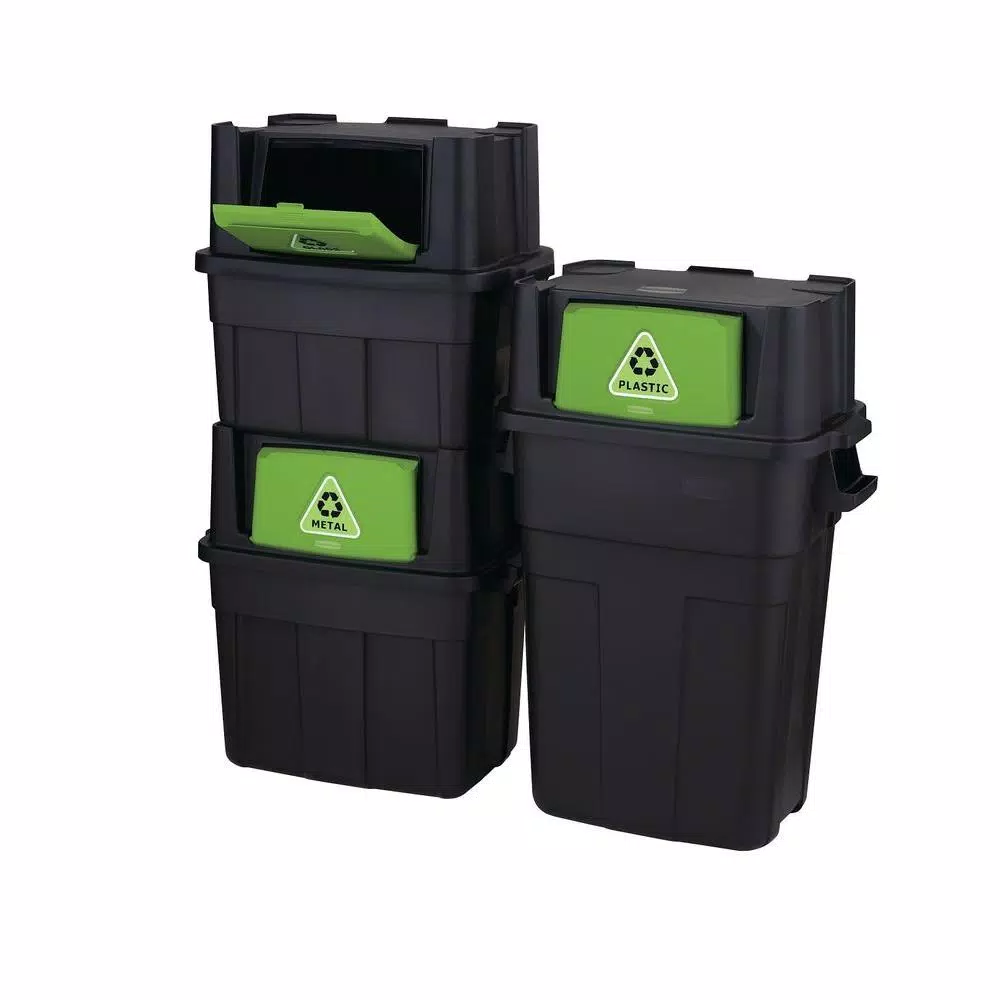 Rubbermaid 30 Gal. Stackable Indoor Recycling Bin with Flip Door