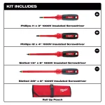Milwaukee 4-Piece 1000V Insulated Screwdriver Set with Pouch thumbnail 3
