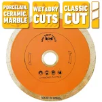 GRIP TIGHT TOOLS 4.5 in. Classic Continuous Rim Diamond Tile Cutting Blade for Porcelain, Ceramic, and Marble thumbnail 2
