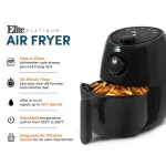 Maximatic Elite Platinum 2.1 Qt Black Air Fryer with Adjustable Timer and Temperature Control thumbnail 6
