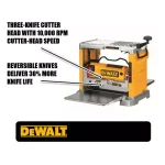 DEWALT 12-1/2 in. Corded Planer, 15 Amp, 10,000 RPM thumbnail 2