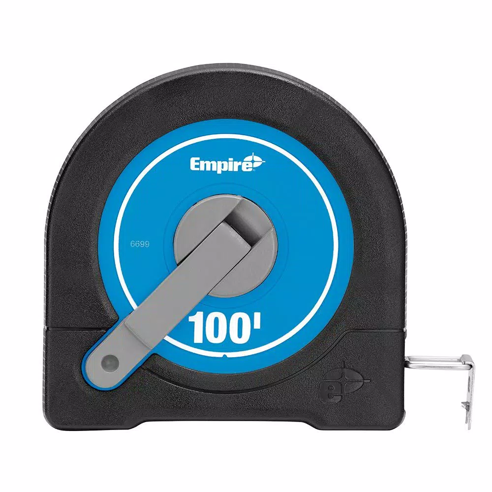 Empire Level 100 ft. Steel Closed Reel Long Tape with SAE Scale