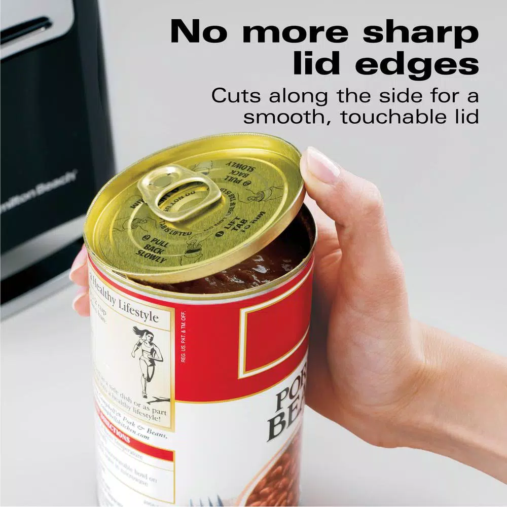 Hamilton Beach Smooth Touch Electric Can Opener, Black and Chrome