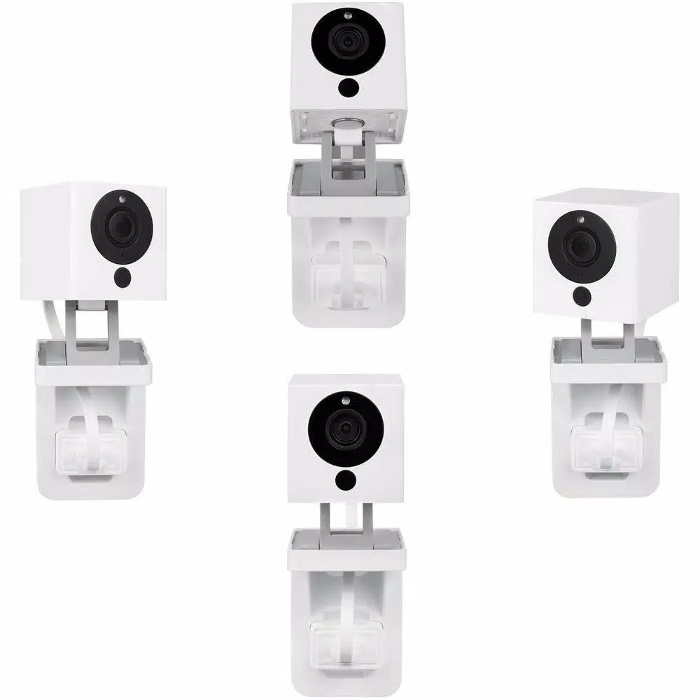 Wasserstein AC Outlet Mount for Wyze Cam and Wyze Cam Pan, White (2-Pack)