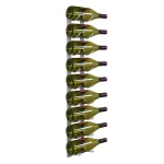 Epicureanist 9-Bottle Stainless Metal Wall-Mount Wine Rack thumbnail 1