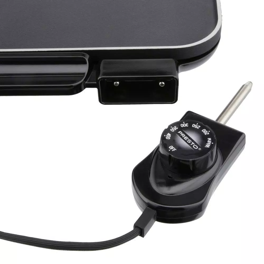 Presto SlimLine 286 sq. in. Black Electric Griddle with Temperature Sensor and Non-Stick Surface