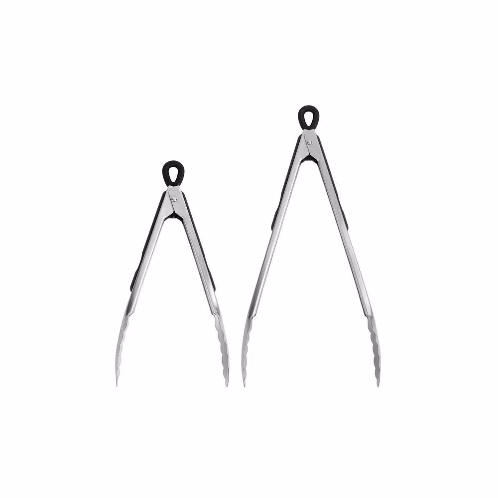 Fox Run Stainless Steel Tongs Bundle with Polypropylene Grips