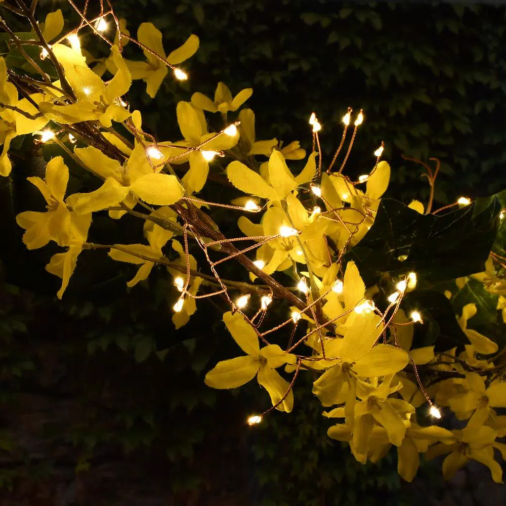 LUMABASE 100-LED Warm White Firecracker Fairy String Lights with Copper Wire, Battery Operated (Set of 2)