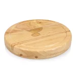 Picnic Time Circo 10.2 in. Rubberwood Cheese Board and 4-Piece Stainless Steel Tool Set thumbnail 1
