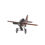 LITTON LANE Vintage Reflections 16" Rustic Wood and Iron Model Airplane Sculpture thumbnail 4