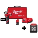 Milwaukee M12 FUEL Surge 1/4 in. Hex Impact Driver Kit with M12 Rover Flood Light thumbnail 1