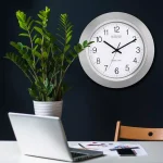 La Crosse Technology 14 in. Atomic Analog Wall Clock with Chrome Rim and 4 US Time Zones thumbnail 6