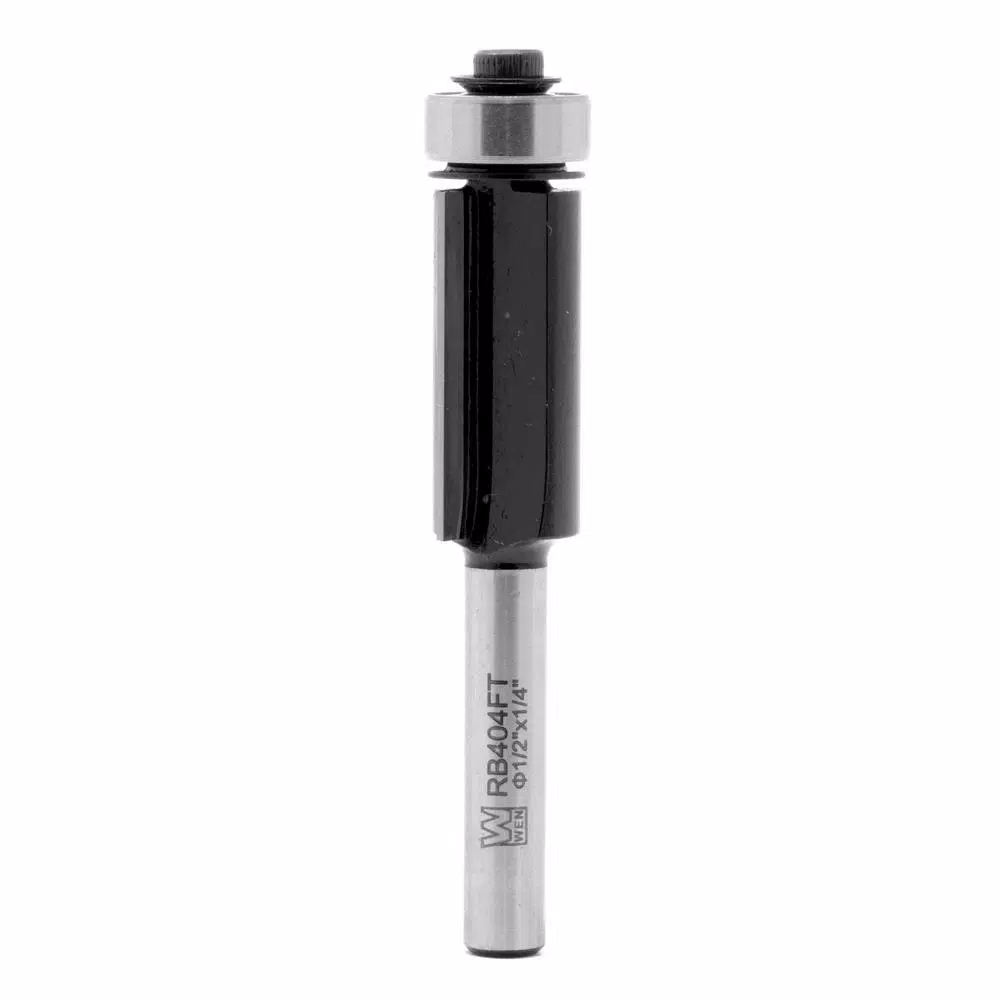 WEN 1/2 in. Flush Trim Carbide Tipped Router Bit with 1/4 in. Shank