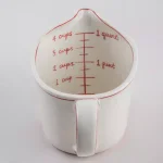 Molly Hatch 32 oz. Happy Holidays Measuring Cup - White Stoneware Ceramic thumbnail 2
