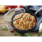 MasterPan Granite Ultra 5 qt. Cast Aluminum Nonstick Saute Pan with Glass Lid, Black thumbnail 5