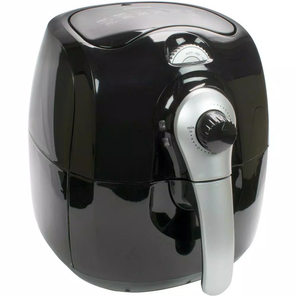 Brentwood 3.7 Qt. Black Air Fryer with Timer and Temperature Control, 1400W