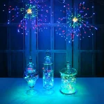 LUMABASE 200-LED Multi-Color Starburst Fairy Lights with Remote Control, Battery Operated, Set of 2 thumbnail 4
