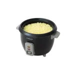 PREMIUM 6-Cup Black Rice Cooker and Steamer with Non-Stick Pot and Tempered Glass Lid thumbnail 2