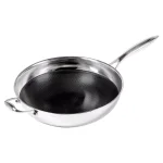Black Cube 12.5 in. Hybrid Non-Stick Stainless Steel Wok thumbnail 1