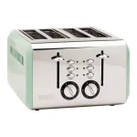 Haden Cotswold 4-Slice Wide Slot Retro Toaster, 1500W, Sage Green thumbnail 1