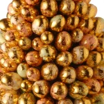 Unbranded 17 in. Gold and Pearl Easter Egg Tree Topiary with Ceramic Urn Base thumbnail 3