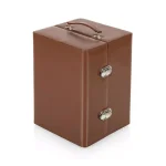 Picnic Time Manhattan Portable Cocktail Case - Mahogany Brown Leatherette Martini Set with Stainless Steel Accessories thumbnail 1