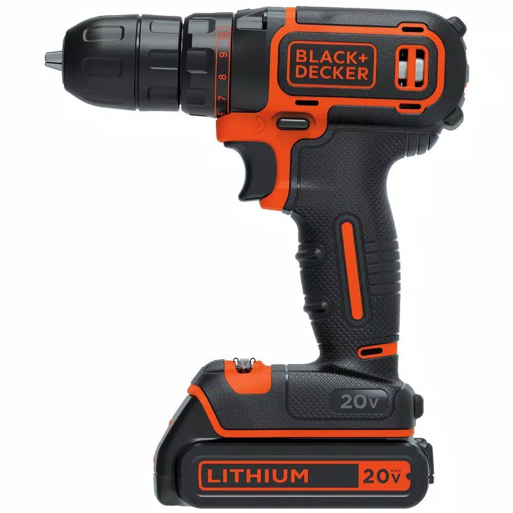 BLACK+DECKER 20V MAX Lithium-Ion Cordless 3/8 in. Drill/Driver Kit with 1.5 Ah Battery and Charger