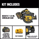 DEWALT DCS575T1 FLEXVOLT 60V MAX 7-1/4 in. Brushless Cordless Circular Saw Kit thumbnail 2