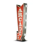 Crystal Art Gallery Arcade Games Metal Arrow Vintage Marquee LED Sign thumbnail 2