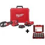 Milwaukee M18 Force Logic 600 MCM Cordless Crimper Kit with 600 MCM Copper U-Style Die Kit thumbnail 1
