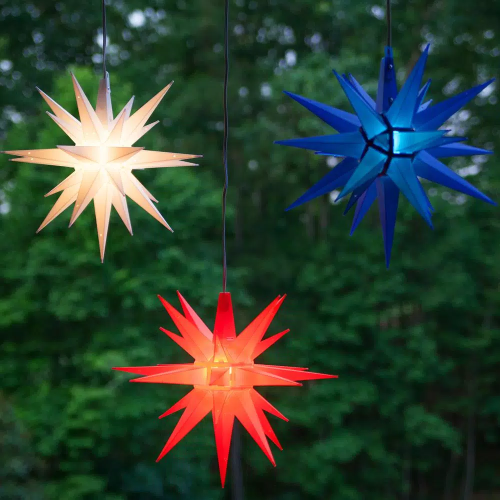 Kringle Traditions 14 in. Illuminated White LED Moravian Star Holiday Decoration