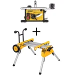 DEWALT 15 Amp 8-1/4 in. Compact Corded Jobsite Table Saw with Heavy-Duty Rolling Stand thumbnail 1