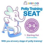 Babyloo Bambino 3-in-1 Convertible Toddler Potty Trainer and Step Stool - Blue thumbnail 4