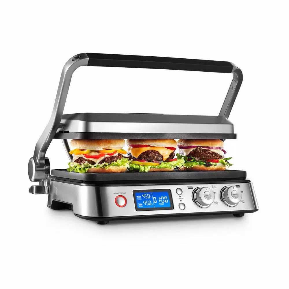 DeLonghi De'Longhi Livenza All-Day Indoor Electric Grill & Waffle Maker, 261 sq. in., Stainless Steel