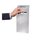 Alpine Industries Stainless Steel Wall-Mounted Cigarette Disposal Station Outdoor Ashtray thumbnail 4